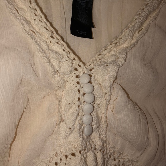 Vintage Embroidered Side Zipper Blouse Axcess - Picture 2 of 6